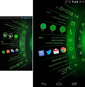 Скриншоты к Green Light Toucher Pro Theme