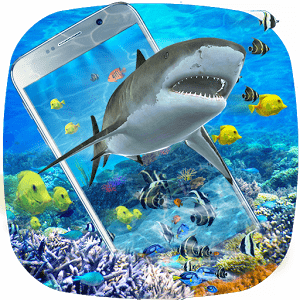 3D-тема «Акула в океане»