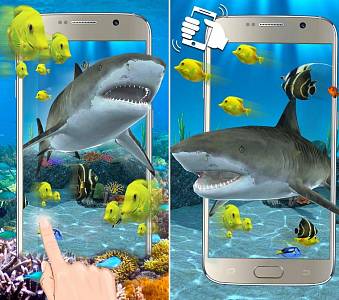 Скриншоты к 3D-тема «Акула в океане»