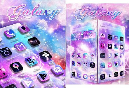 Скриншоты к Color Nebula Galaxy Theme