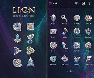 Скриншоты к Lion GO Launcher Theme