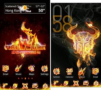 Скриншоты к Firework GO launcherEX Theme