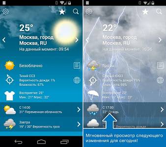 Скриншоты к Погода Россия XL PRO
